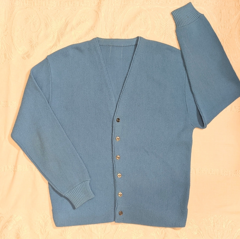 Vntg 80's Grandpa 6 button cardigan sweater